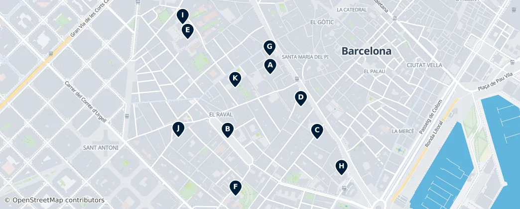Map of El Raval