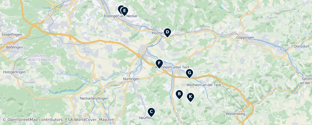 Map of Esslingen