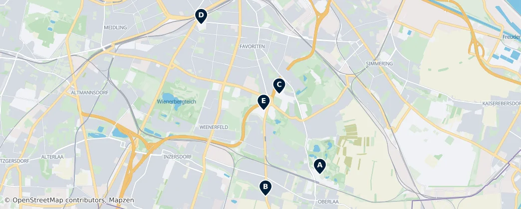 Map of Favoriten