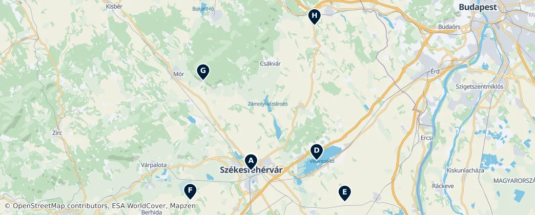 Map of Fejér