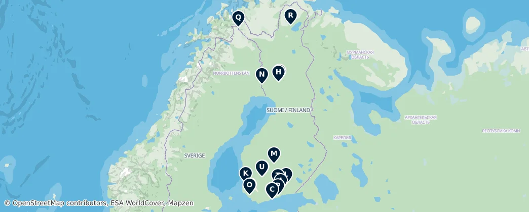 Map of Finland
