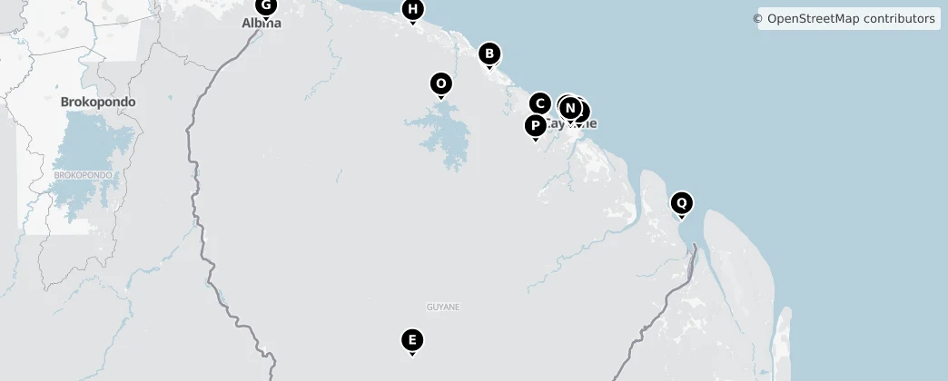 Map of French Guiana
