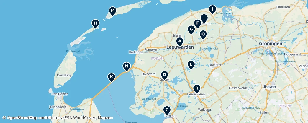 Map of Frisia