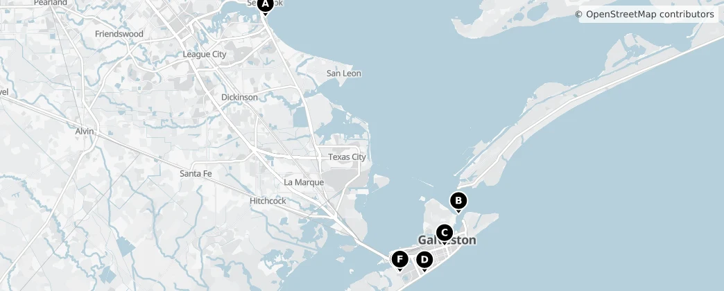 Map of Galveston