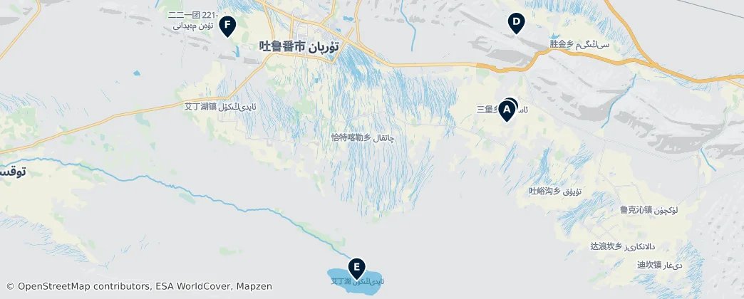 Map of Gaochang District