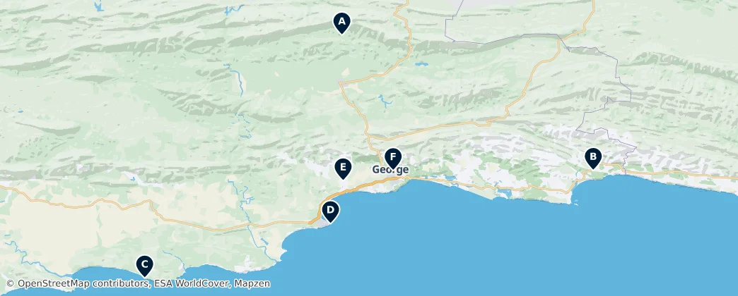 Map of Garden Route District Municipality