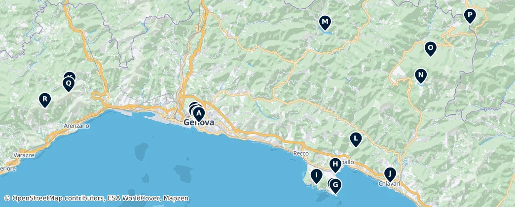 Map of Genoa