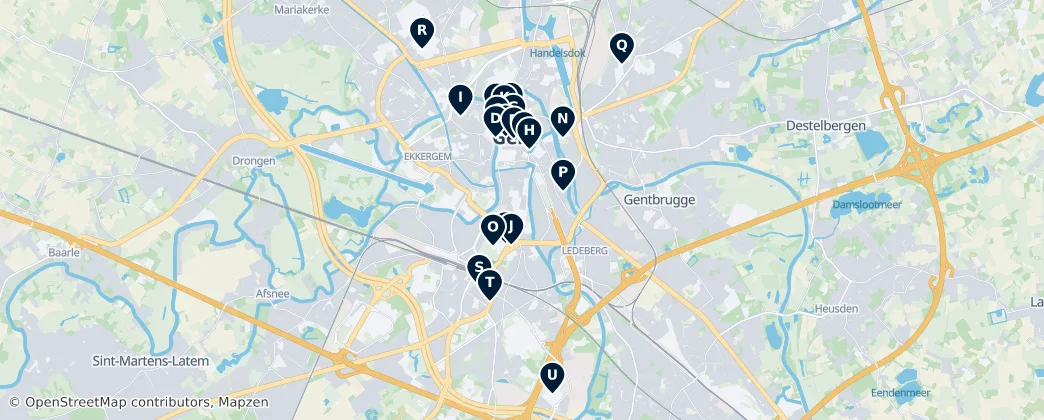 Map of Ghent