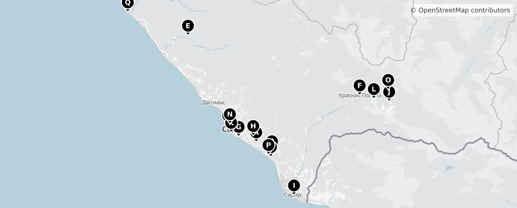 Map of Gorodskoj okrug Soci