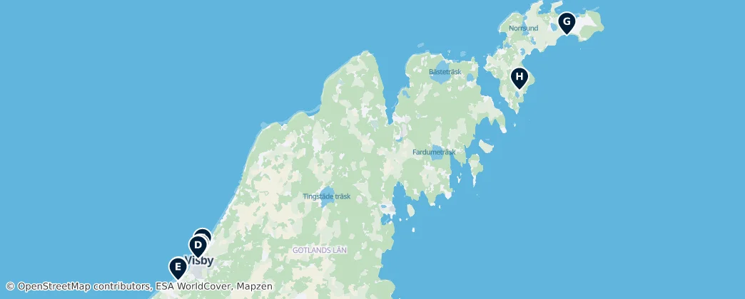 Map of Region Gotland