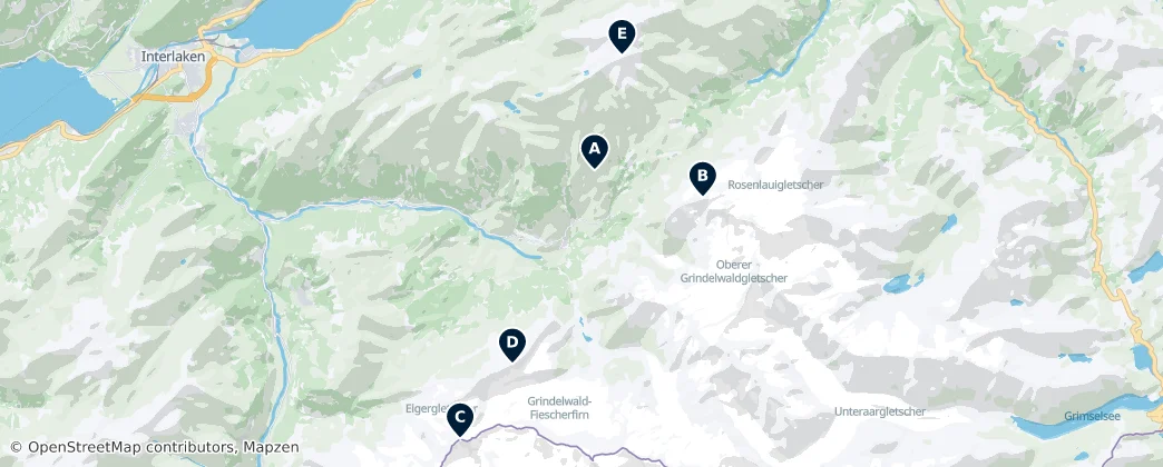 Map of Grindelwald
