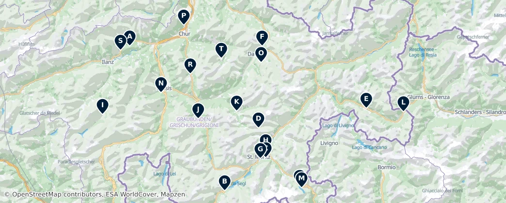 Map of Grisons