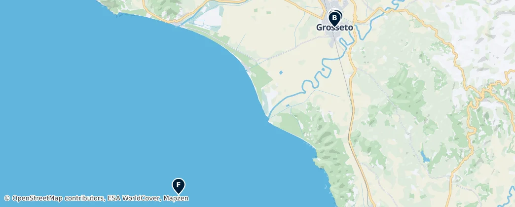 Map of Grosseto