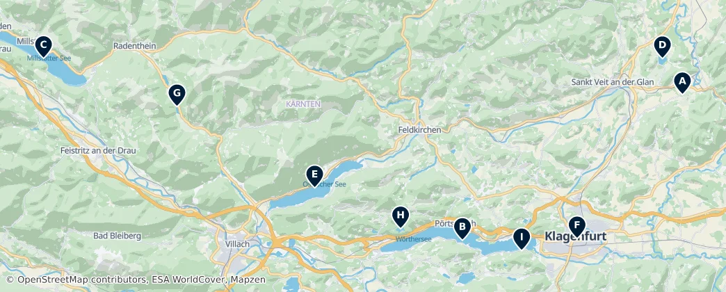 Map of Gurktal Alps