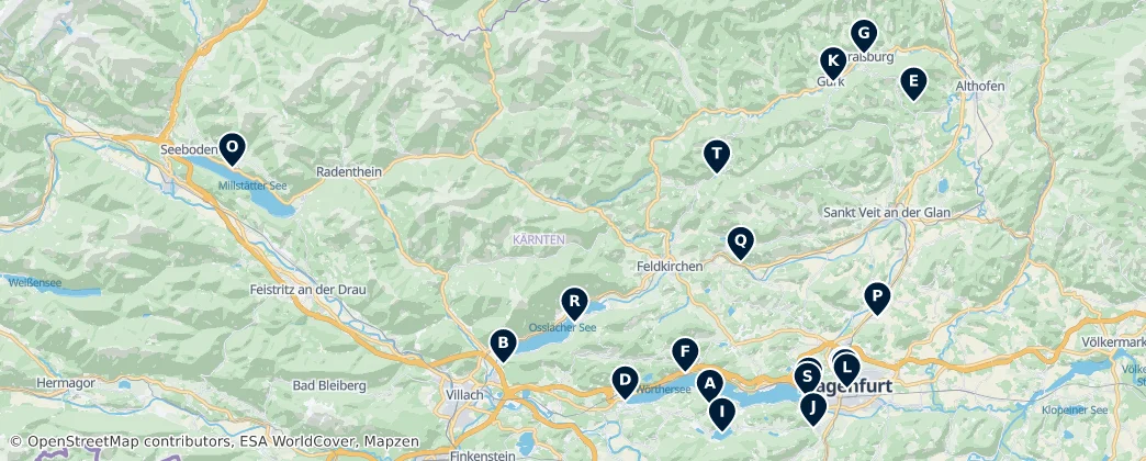 Map of Gurktal Alps