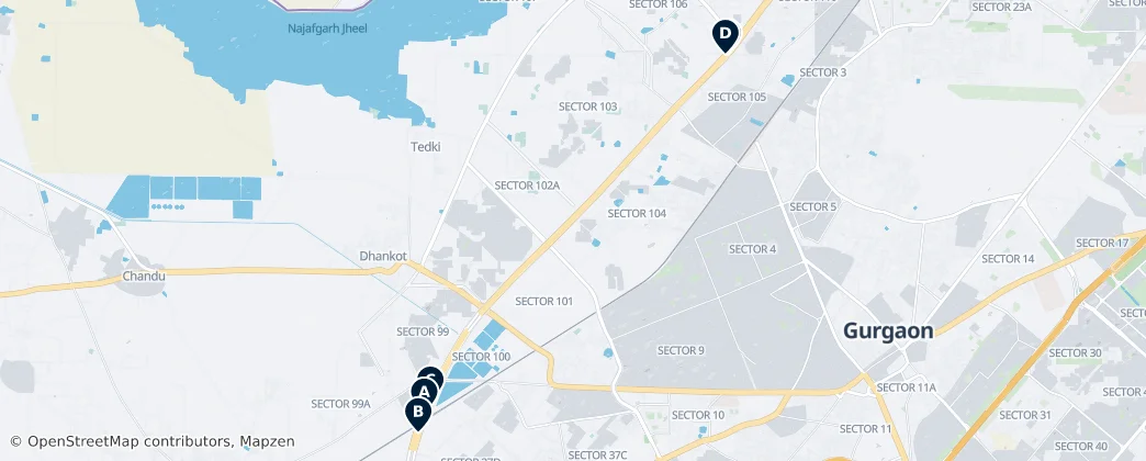 Map of Gurugram