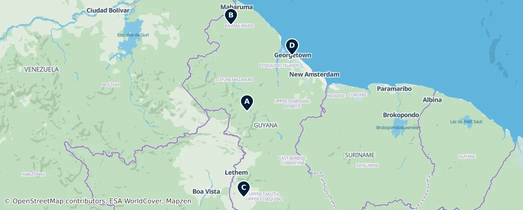 Map of Guyana