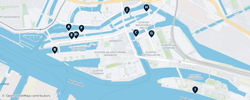 Map of HafenCity