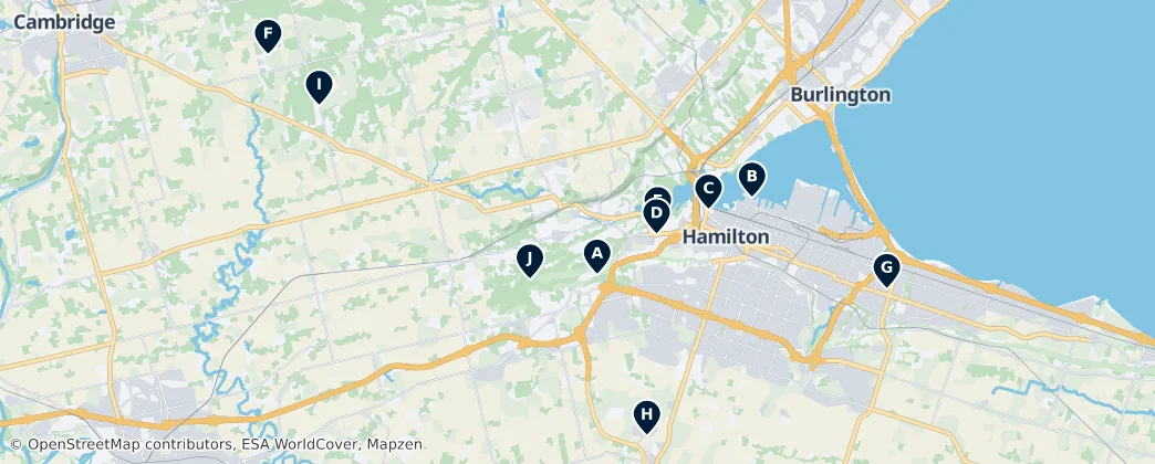Map of Hamilton