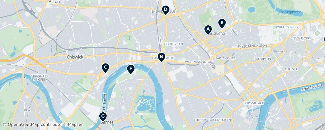 Map of Hammersmith
