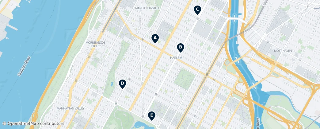 Map of Harlem