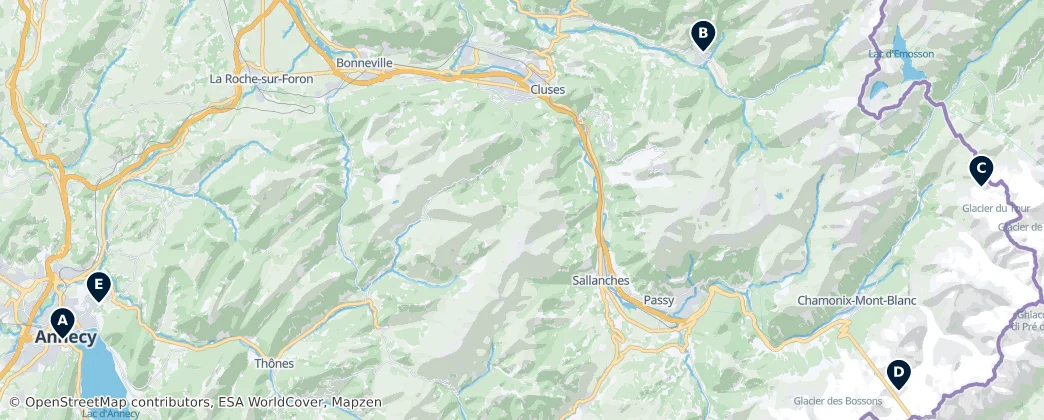 Map of Haute-Savoie