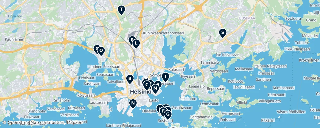 Map of Helsinki