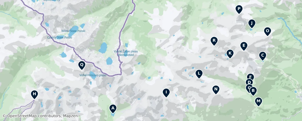 Map of High Tatras