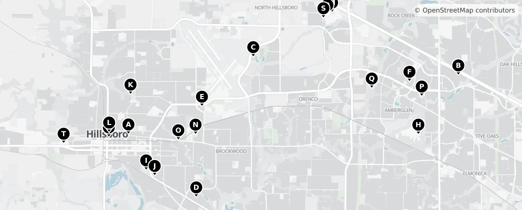 Map of Hillsboro
