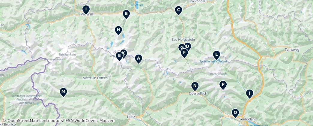 Map of Hohe Tauern
