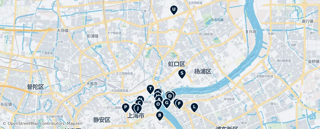Map of Hongkou District