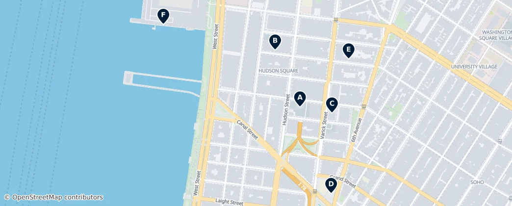 Map of Hudson Square