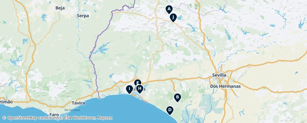 Map of Huelva