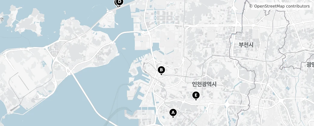 Map of Incheon