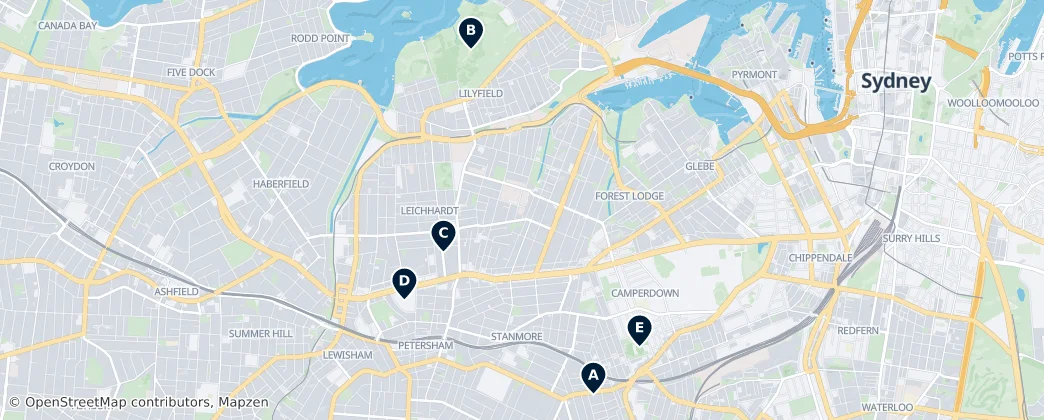 Map of Inner West Council