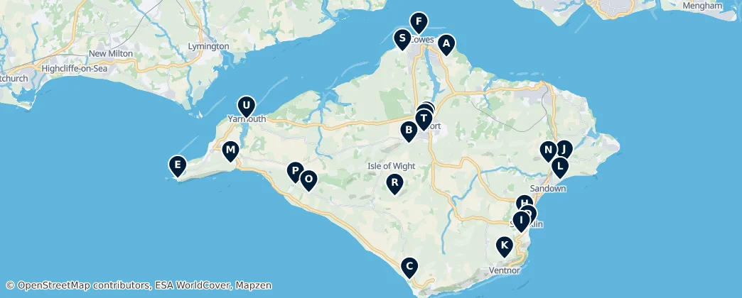 Map of Isle of Wight