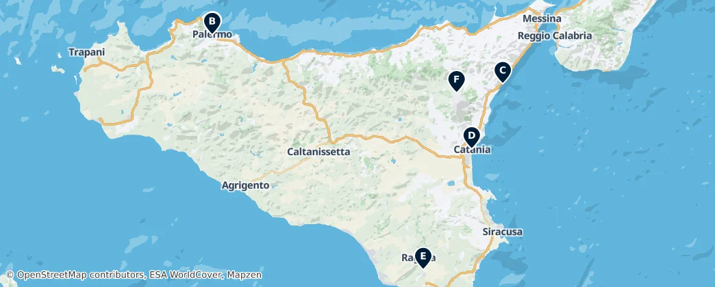 Map of Sicily