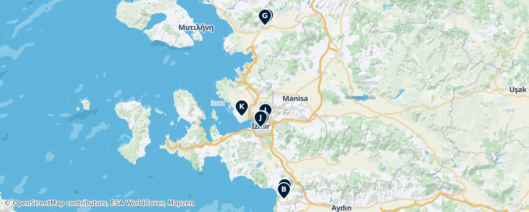 Map of Izmir