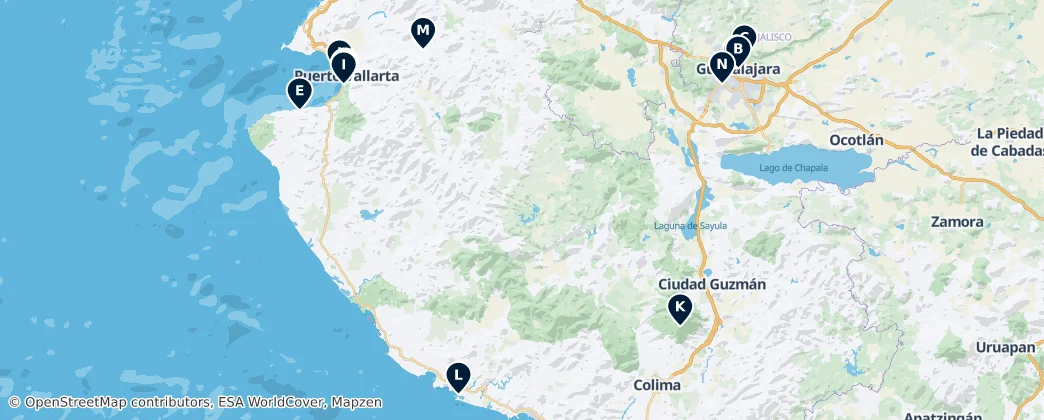 Map of Jalisco