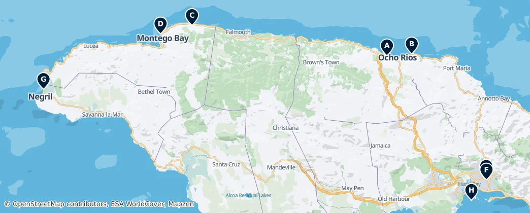 Map of Jamaica