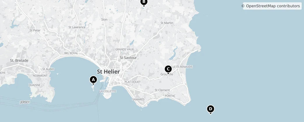 Map of Jersey (land mass)