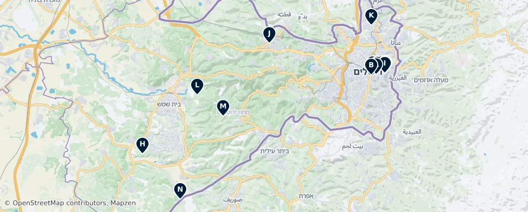Map of Jerusalem District