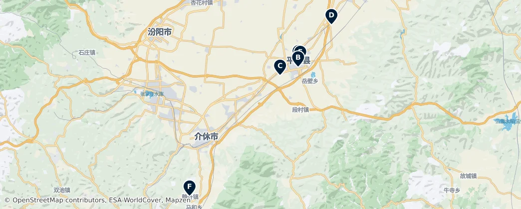 Map of Jinzhong City