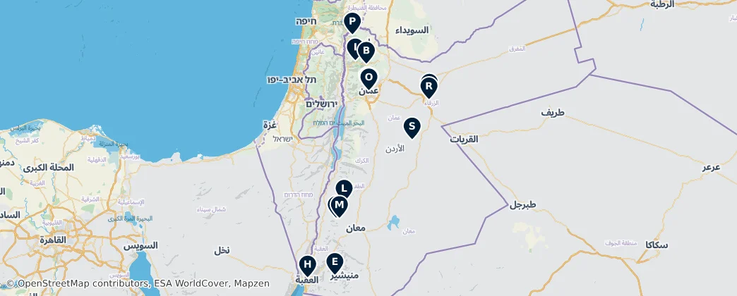 Map of Jordan