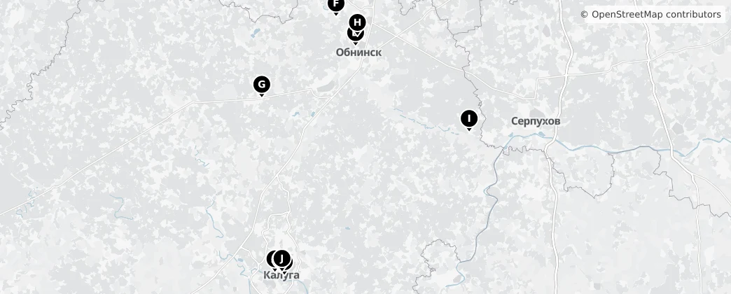 Map of Kaluga Oblast