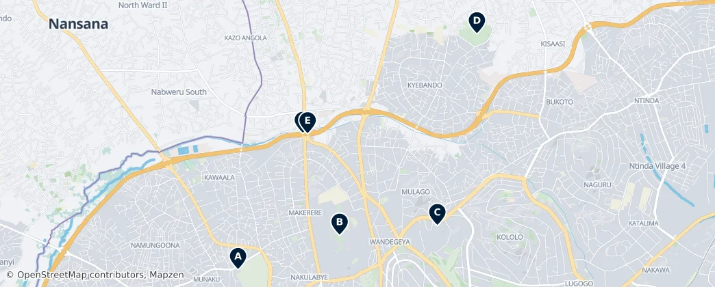Map of Kampala