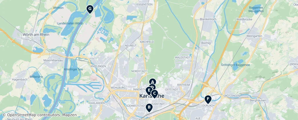 Map of Karlsruhe