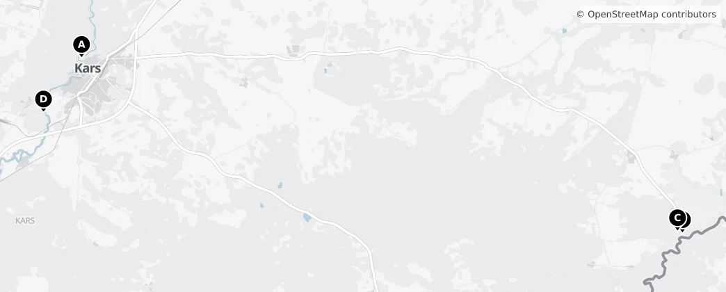 Map of Kars merkez