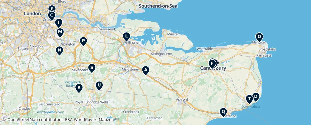 Map of Kent
