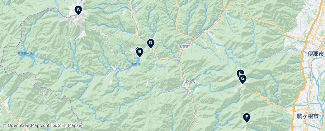 Map of Kiso County